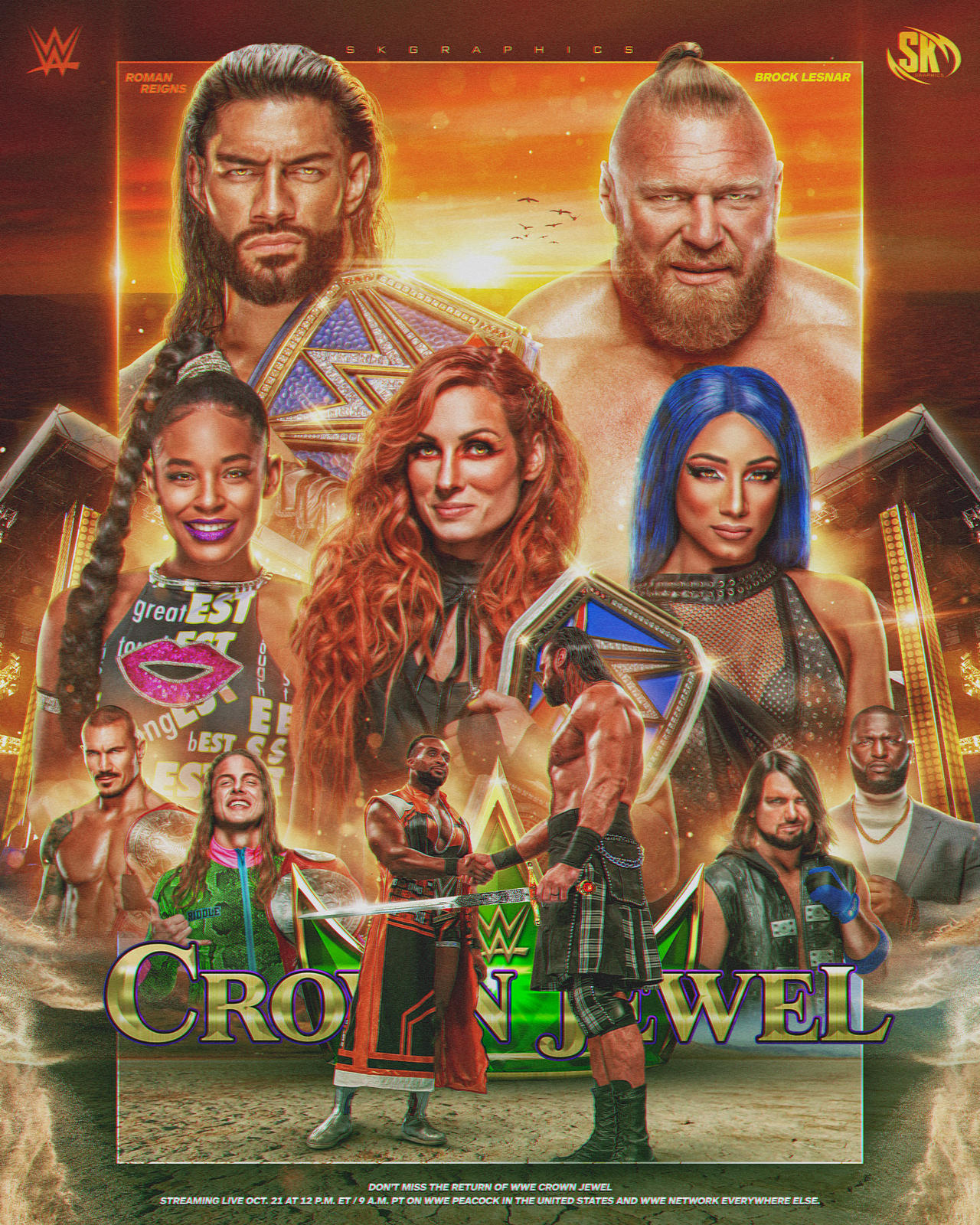 مشاهدة عرض WWE Crown Jewel 2021 مترجم